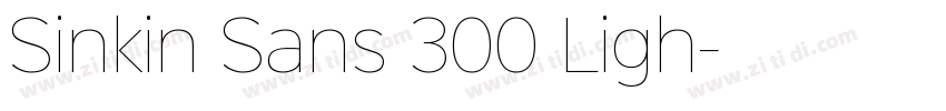 Sinkin Sans 300 Ligh字体转换